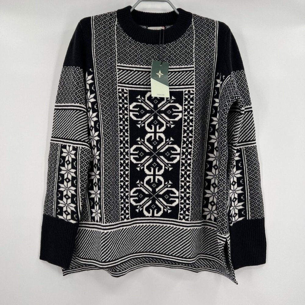 Tuckernuck Midnight Navy Wool Olsen Sweater sz XS Fair Isle Winter Christmas NWT